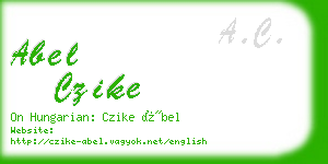 abel czike business card